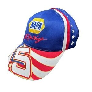 NAPA Racing Michael Waltrip 15 Hat OSFM Blue Red Patriotic NASCAR Cap‎